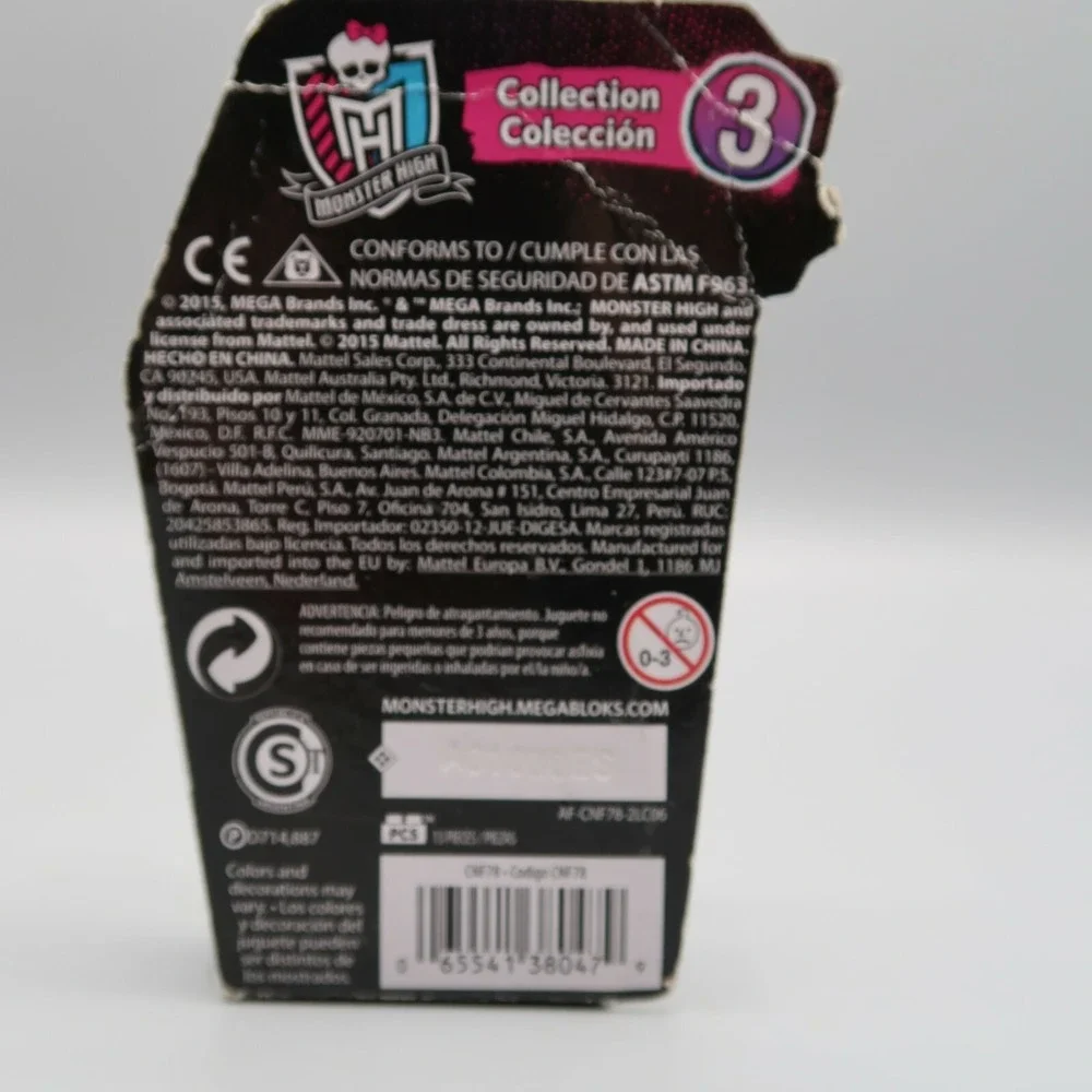 Monster High Mega Bloks Rochelle Poseable Mini Figure Collection 3 Ghoulia Blue